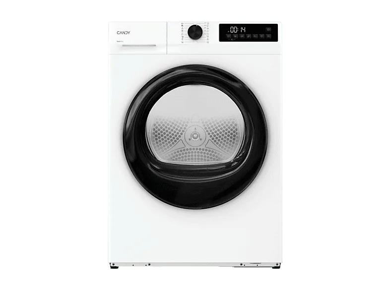 Secadora bomba de calor - Candy GD 9N2B-S, 9 kg, 16 Programas, Carga Frontal, Función Anti-Arrugas, Blanco