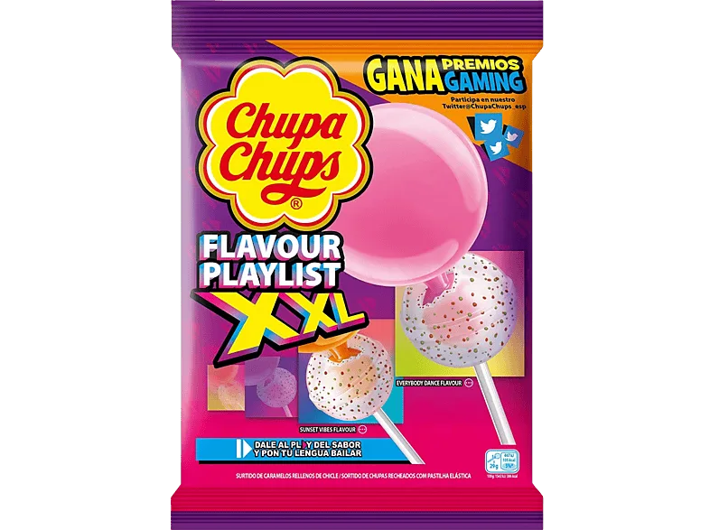 Caramelos - Chupa Chups, Con palo, Sabores variados, Gana premios, 174 g