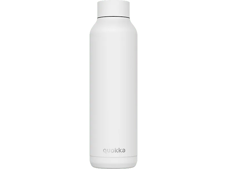 Botella - Quokka Solid, 630 ml, Mantiene temperatura, Libre BPA, Acero inoxidable, Blanco