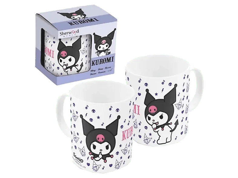 Taza - Sherwood Kuromi, 325ml, Apta para Microondas y Lavavajillas, Licencia Oficial