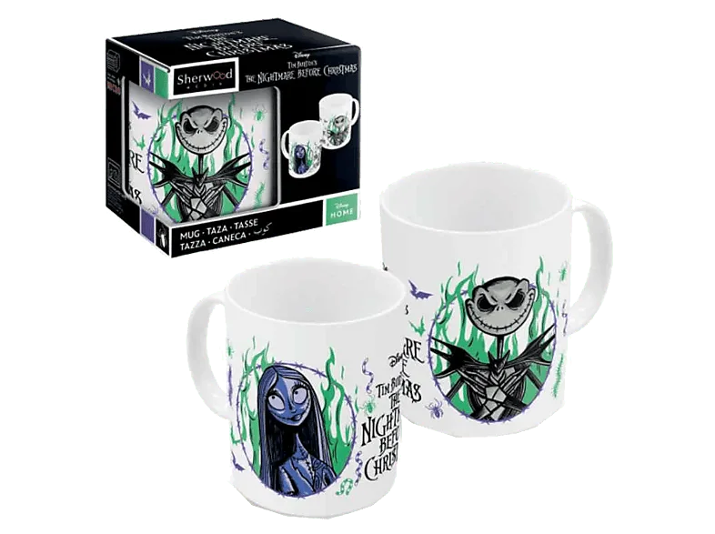 Taza - Sherwood Pesadilla antes de navidad, 325ml, Apta para Microondas y Lavavajillas, Licencia Oficial