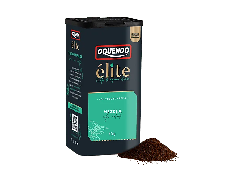 Café molido - Oquendo Cofibox Élite Mezcla 400g, 50% Arábica y Robusta + torrefacto