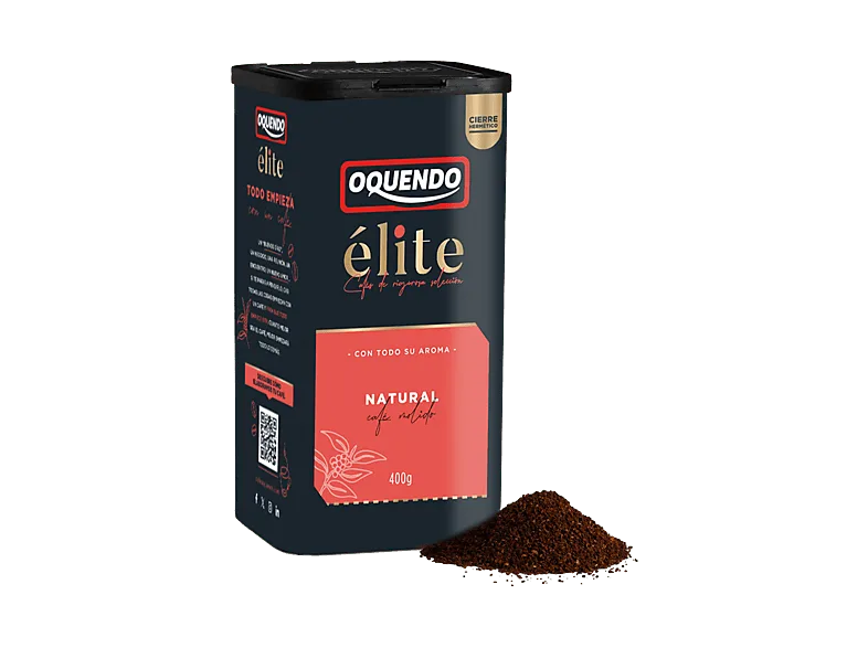 Café molido - Oquendo Cofibox Élite Natural 400g, 50% Arábica y Robusta