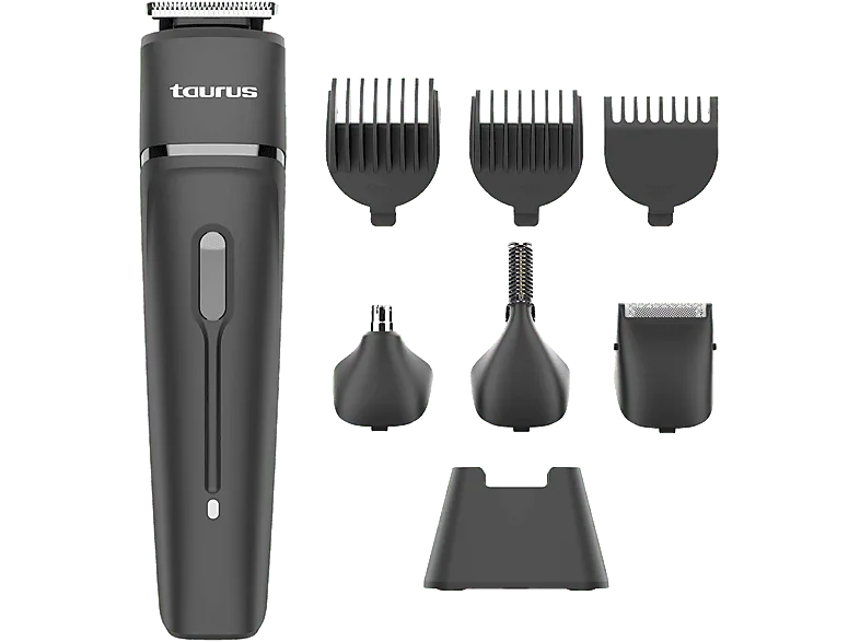 Afeitadora corporal - Taurus HIPNOS COMPLETE, 3 velocidades, 7 en 1, Peine para la barba, cepillo de limpieza., 90 min, Gris
