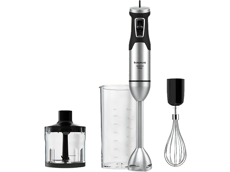 Batidora de mano - Taurus HBA1700X, 1700 W, 1 velocidad, Metálico
