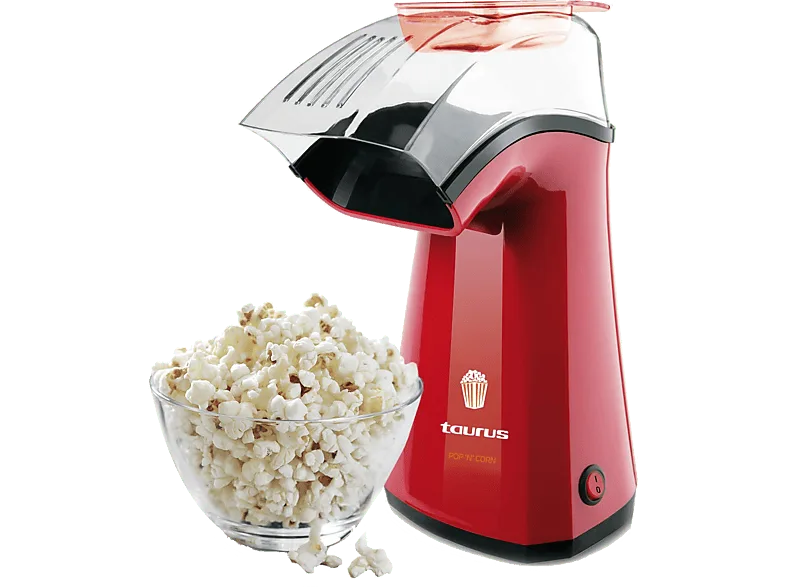 Palomitero - Taurus Pop N-Corn, 1100 W, Cocción por aire caliente, Preparación en 3 minutos
