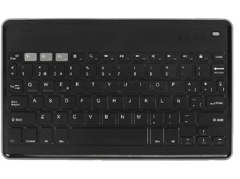 Teclado inalámbrico - Silver HT Wireless Bluetooth, Universal, Carga Micro USB, Gris