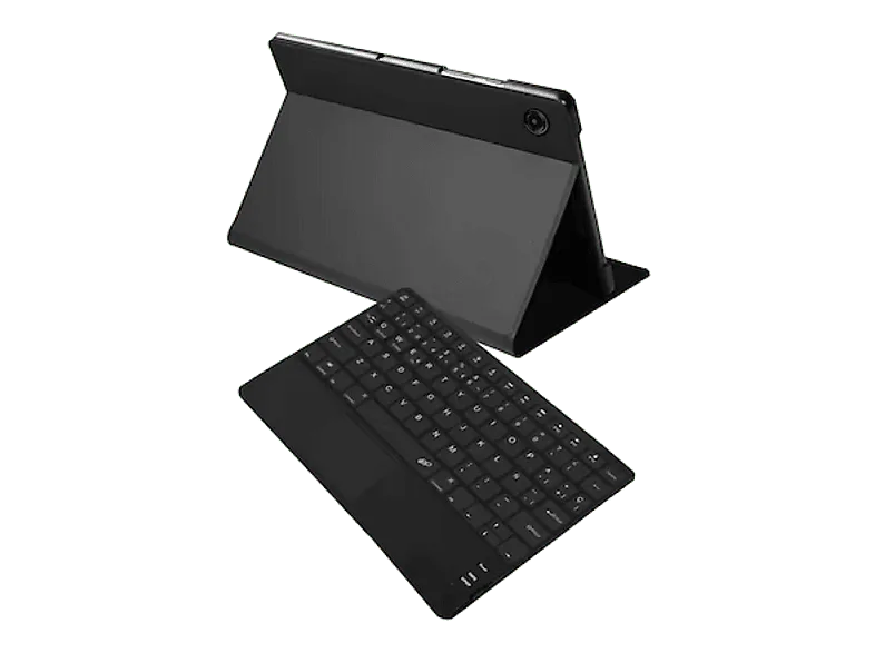 Funda tablet - Silver HT Tab A11+, Para Samsung Galaxy Incluye Teclado, Multiángulo, Water Resistant, Negro