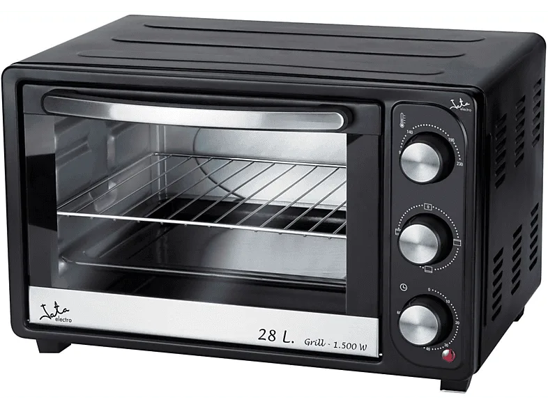 Mini horno - Jata HN928, Potencia 1500 W, Capacidad 28 L, Temporizador de 60 min, Termostato