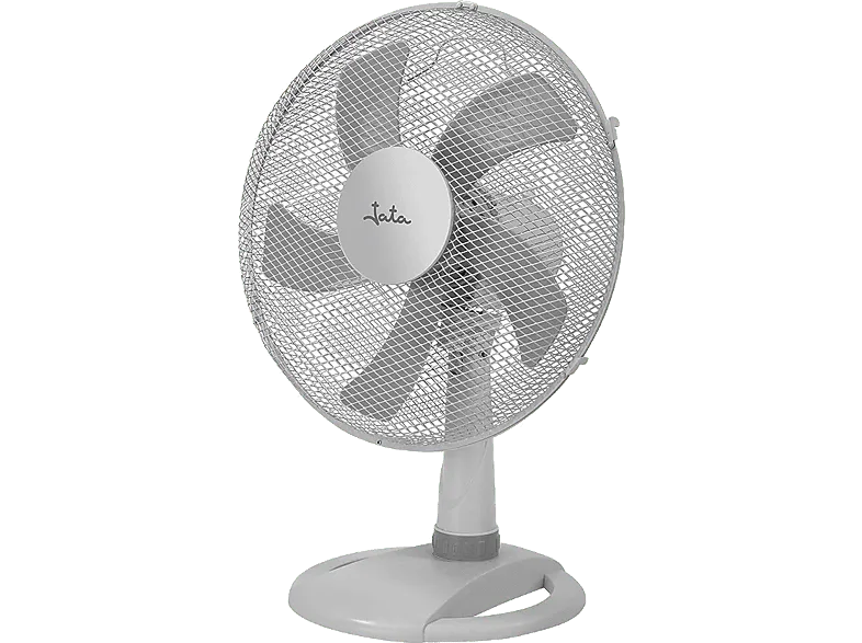 Ventilador de sobremesa - Jata JVVM3026, 45 W, 3 velocidades, Cabezal inclinable, Oscilación automática, Blanco