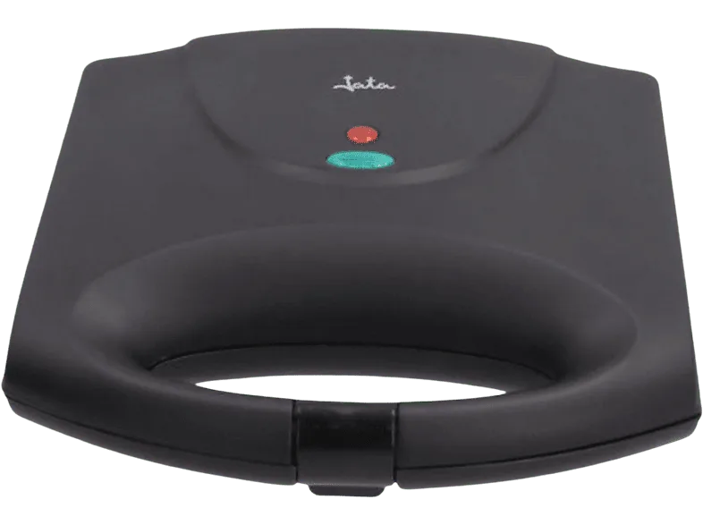 Sandwichera - Jata JESW1231, 750 W, Recubrimiento antiadherente, Sellado perfecto, 2 Indicadores luminosos, Negro