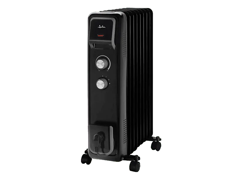 Radiador de aceite - Jata JCRA2392, 2000 W, 3 Potencias Calor, 9 Elementos, Termostato, Estancias 15-20 m², Negro