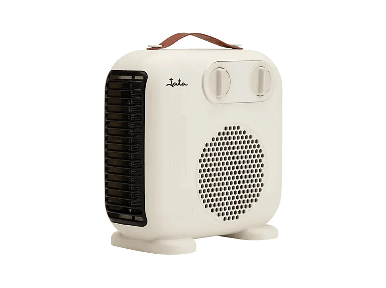 Calefactor - Jata JCTV1206, 2000 W, 2 Potencias de Calor, Selector rotativo 3 Posiciones, Asa transporte, Blanco