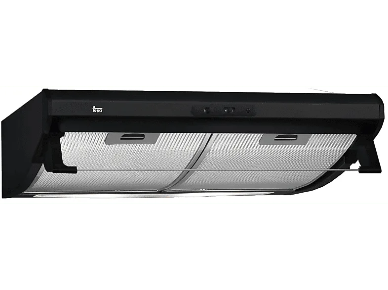 Campana convencional - Teka C 6310, 3 Velocidades, 235 m3/h, Lámparas halógenas, 60 cm, Negro
