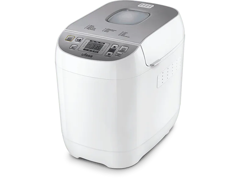 Panificadora - Ufesa BM6000 Mybakery, 650 W, 14 Programas, Antiadherente, Toque frío, Blanco