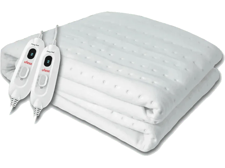 Manta eléctrica - Ufesa Flexy Heat CME, 120 W, 3 Niveles de Temperatura, 150x130 cm, Blanco