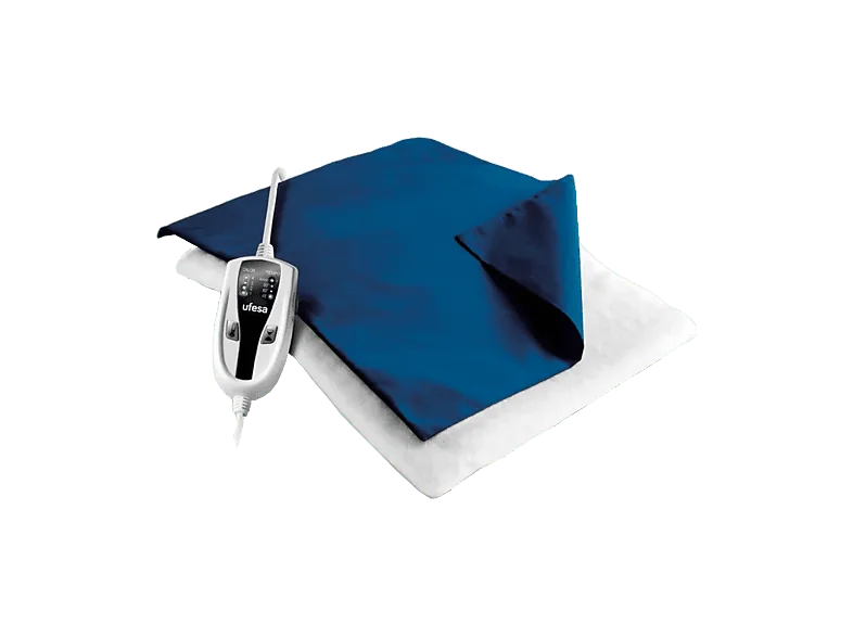 Almohadilla eléctrica - Ufesa Flexy Heat N2, 100 W, 4 Niveles temperatura, 46 x 34 cm, Azul