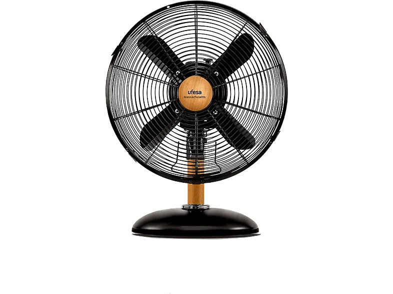 Ventilador de sobremesa - Ufesa Masachusets Mini, 40 W, 3 Velocidades, Negro