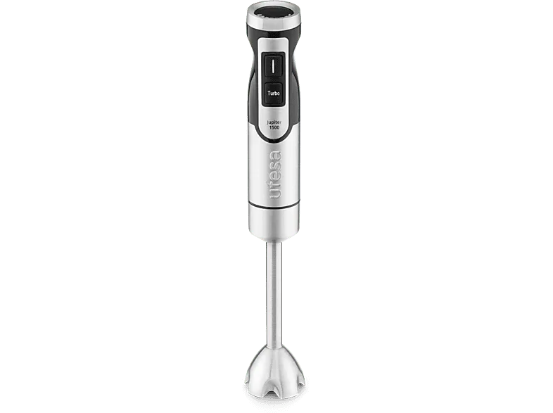 Batidora de mano - Ufesa BP Jupiter 1500, 1500 W, Velocidad variable, 4 cuchillas, Inox