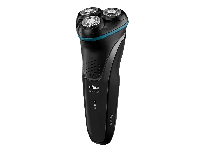 Afeitadora - Ufesa Nano Cut, 5W, Uso en seco y mojado, USB-C, Autonomía 70 min, Cuchillas Dual Trim, Negro