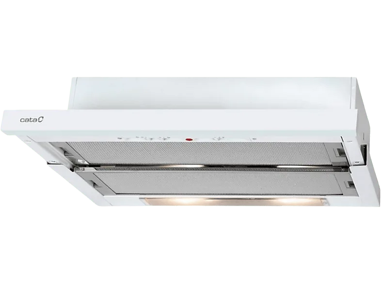 Campana telescópica - Cata 02034501 TF-5260 WH/G, 3 Velocidades, 325 m³/h, 2 Motores, 60 cm, Blanco