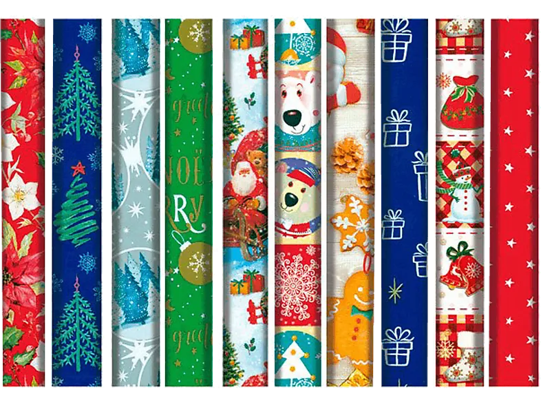 Papel de regalo - Campus Surtido Navidad, 70 x 200 cm, 1 rollo, Color aleatorio