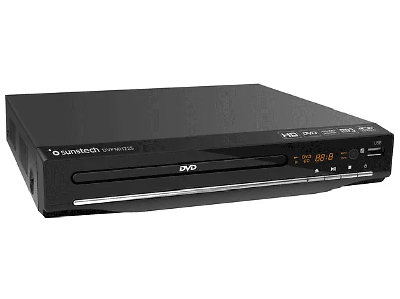 Reproductor DVD - Sunstech DVPMH225BK, HD, USB 2.0, HDMI, Negro