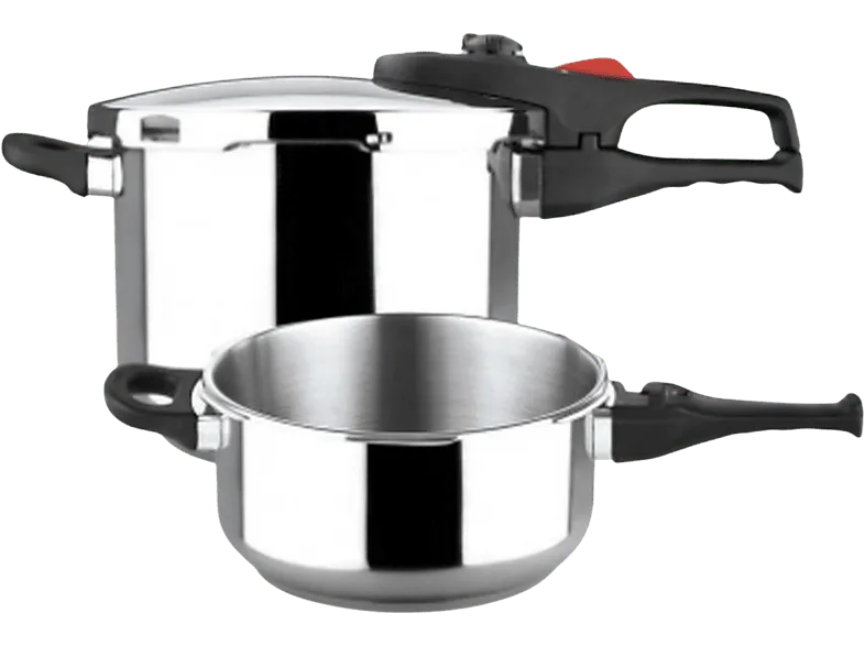 Olla a presión - Magefesa D221200, Pack de 2 ollas presión, 6l +3 l, Fondo Termodifusor, Acero inoxidable