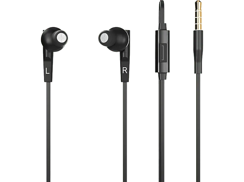 Auriculares de botón - Vieta Pro VHP-BC099BK, De botón, Con cable, Micrófono, Mini Jack, Negro