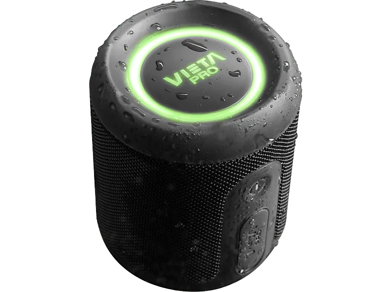 Altavoz inalámbrico - Vieta Easy 4, 25 W, Bluetooth, 13 h Autonomía, IPX7, Conexión dual, Negro – Negro