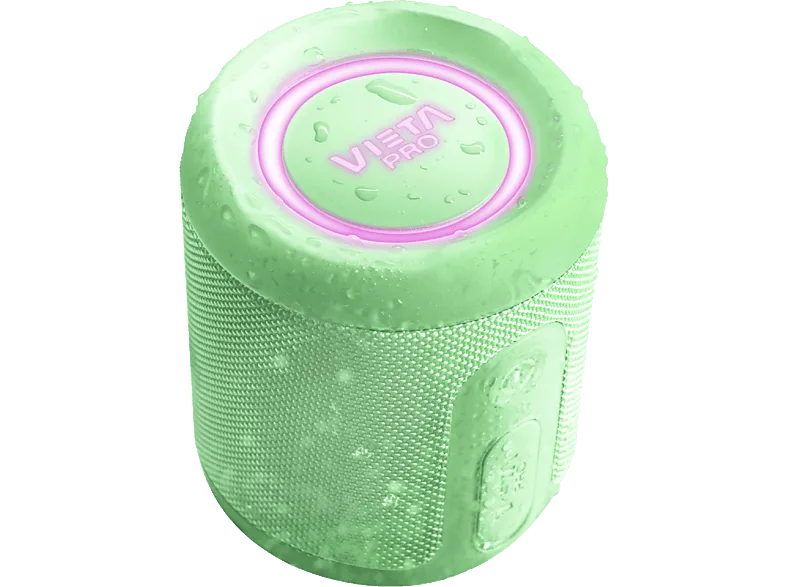 Altavoz inalámbrico - Vieta Easy 4, 25 W, Bluetooth, 13 h Autonomía, IPX7, Conexión dual, Verde Agua