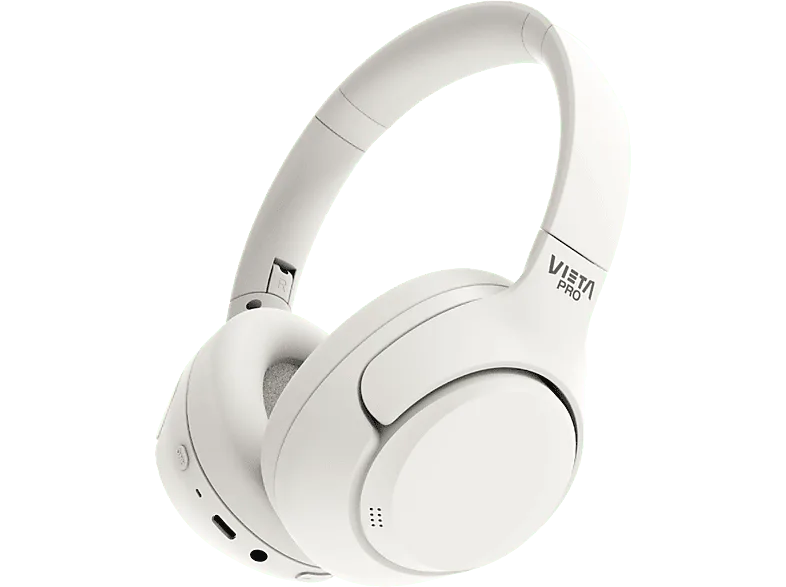 Auriculares inalámbricos - Vieta Pro Calm 2, Circumaurales, Bluetooth, Cancelación de Ruido, 60h Autonomía, Blanco (imagen 1 de 3)