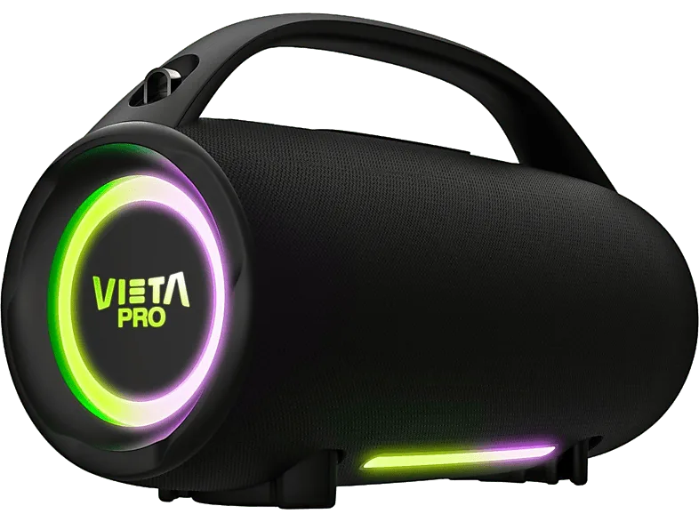Altavoz inalámbrico - Vieta Pro Mini Thunder 2, 100 W, Bluetooth, 15h Autonomía, IPX6, Negro