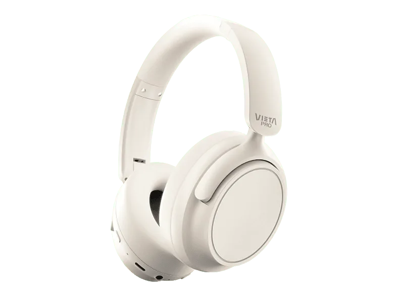 Auriculares inalámbricos - Vieta Pro Silence 4, Diadema, Cancelación de ruido híbrida, Circumaurales, Bluetooth 5.4, Blanco