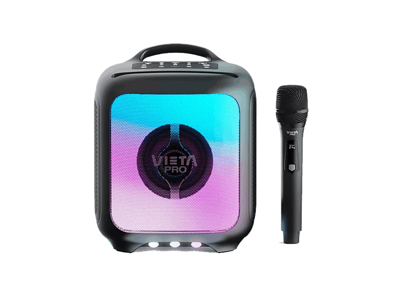 Altavoz gran potencia - Vieta Pro Party 55, Autonomía 9 h, Luces RGB, Bass Boost, True Wireless Stereo, Negro