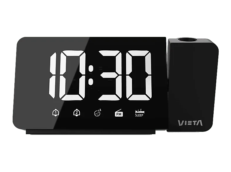 Despertador - Vieta VM-AL400BK, 3W, Radio, Pantalla LED, Negro