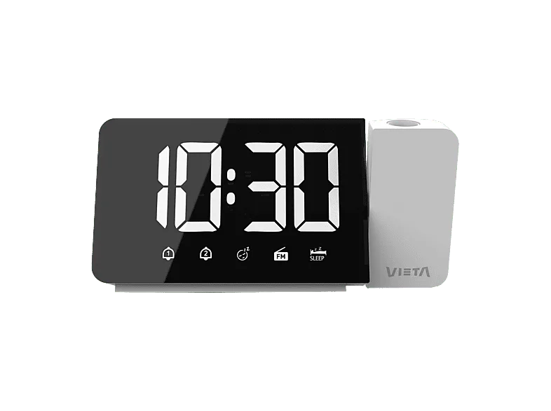 Despertador - Vieta VM-AL400WH, 3W, Radio, Pantalla LED, Blanco