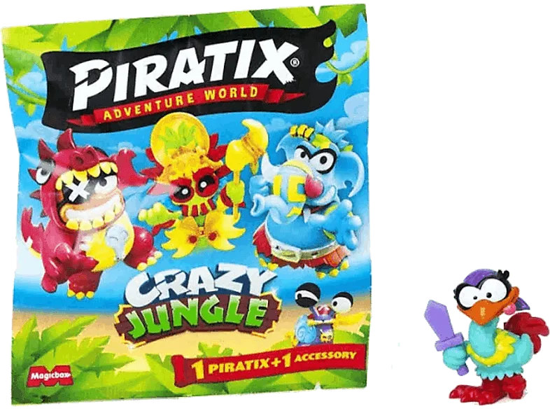 Juego - Magicbox Piratix Crazy Jungle Display 4X24 One pack, Figura aleatoria