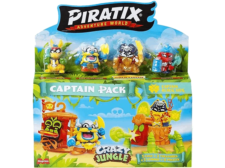 Juego - Magicbox Piratix Crazy Jungle Captain Pack 1x12, Aleatorio