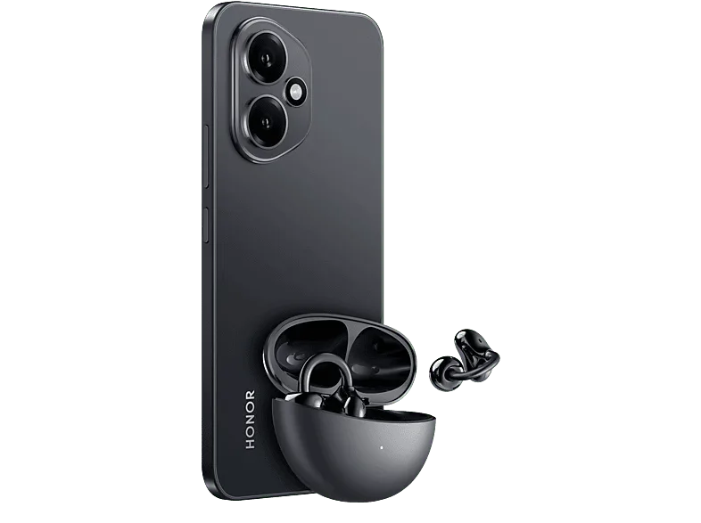 Móvil - Honor 400 5G, Midnight Black, 256GB, 8GB RAM, 6.55" AMOLED, Qualcomm Snapdragon 7 Gen 3, 5300 mAh, MagicOS 9.0 + Auriculares flip clip buds (imagen 1 de 3)