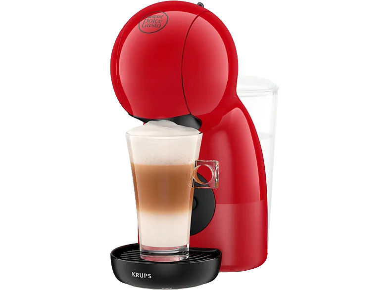 Cafetera de cápsulas - Nescafé Dolce Gusto Krups Piccolo XS KP1A35AS, 1600 W, 15 bar, 0.8 L, Calentamiento en 30 s, Bebidas calientes y frías, Rojo