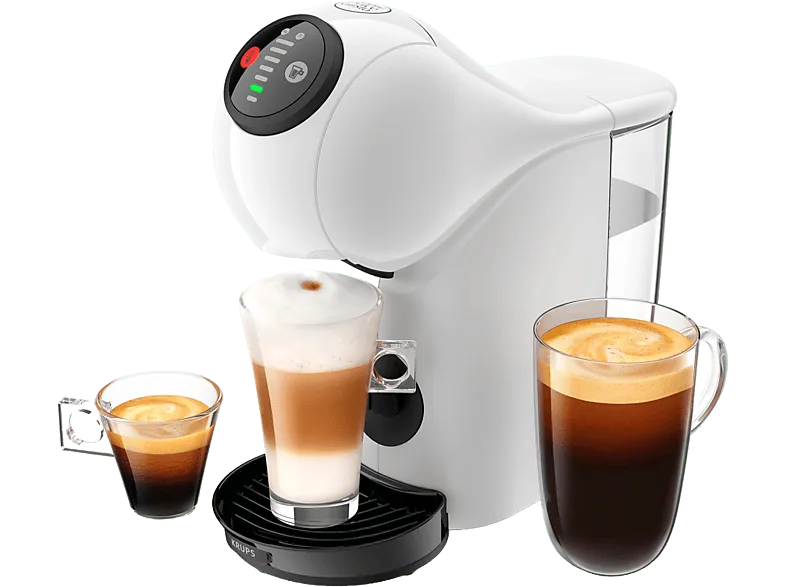 Cafetera de cápsulas - Krups Genio S KP2431AS,1500 W, 15 bar, 0.8 L, Calentamiento en 30 s., Bebidas calientes y frías, Función XL, Modo Eco, Blanca (imagen 1 de 3)
