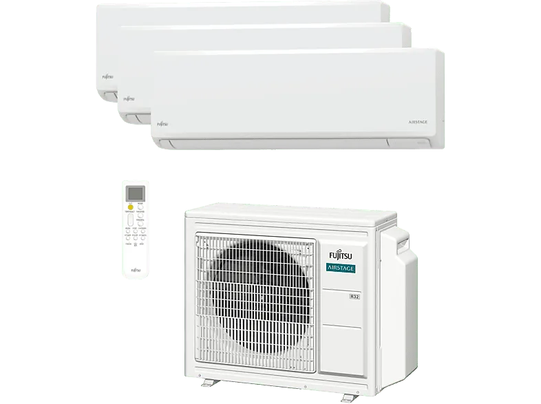 Aire acondicionado Split 3 x 1 - Fujitsu ASY3525U3MI-KN (W) UE50, 1857 fg/h, Wi-Fi, Blanco