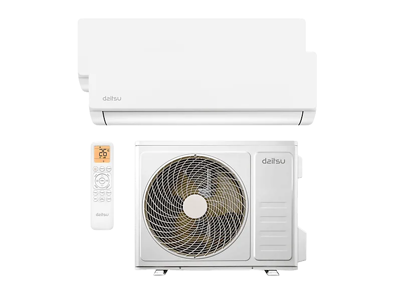 Aire acondicionado Split 2 x 1 - Daitsu 3NDA02161 Free Max DSM-912KDT-Z UE14, 2270 fg/h, Temporizador, WiFi, Blanco