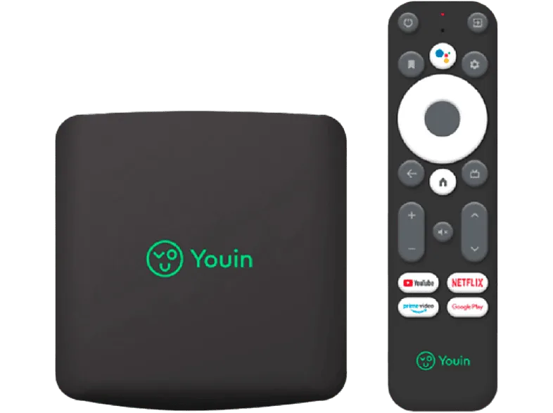 Reproductor multimedia - Youin You-Box EN1040K, AndroidTV 10, 4K UHD, 8GB, Chromecast, Dual Band, HDMI, Negro