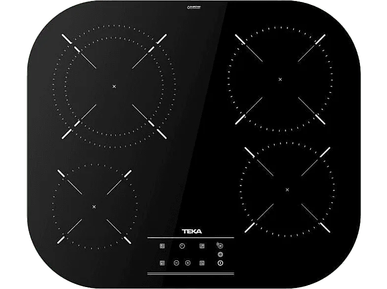 Placa vitrocerámica - Teka TCC 64310 TTC BK, 4 zonas, Zona grande de 21 cm, 59 Touch control, Negro