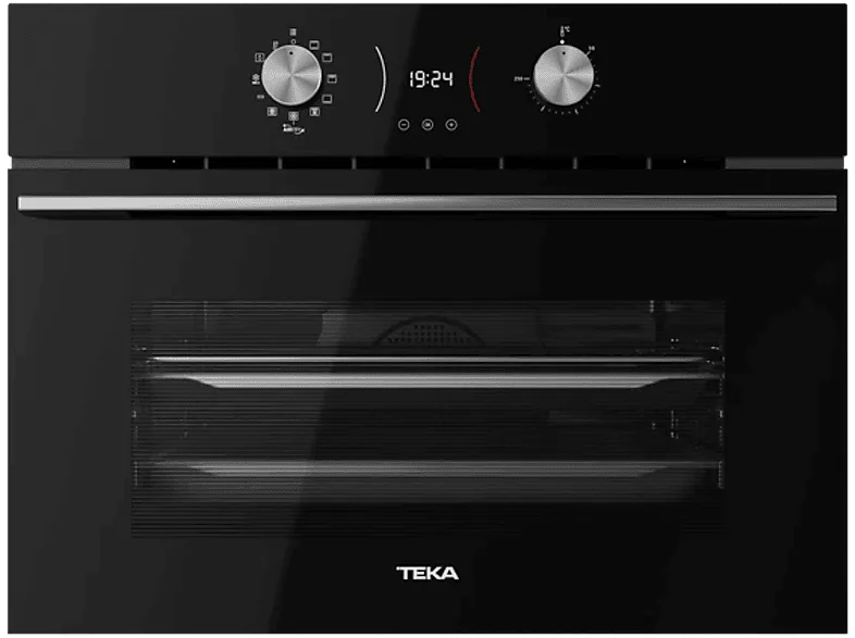 Horno compacto - Teka HLC 8406 BK, Multifunción, Sistema de limpieza integrado, 44 l, 45 cm Ancho, Función Airfry, Negro