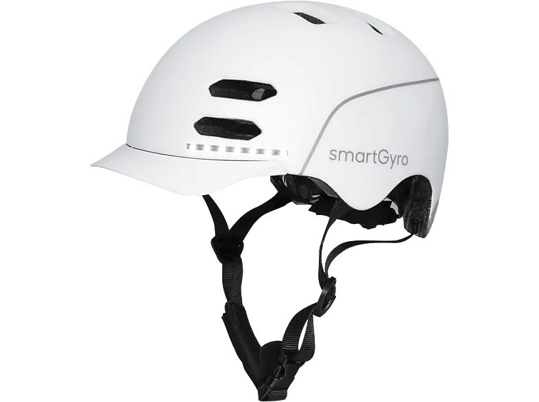 Casco - SmartGyro Helmet, Para Patinete Eléctrico O Bicicleta, Talla L, Cabeza 61 cm, Blanco