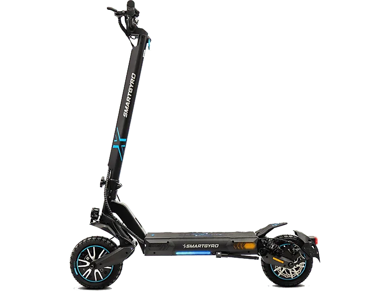 Patinete eléctrico - Smartgyro Crossover Dual Max 2, Tipo 1 / VPL, Potencia nominal 1000 W, motor, Carga máx. 120 kg, 25km/h, Negro