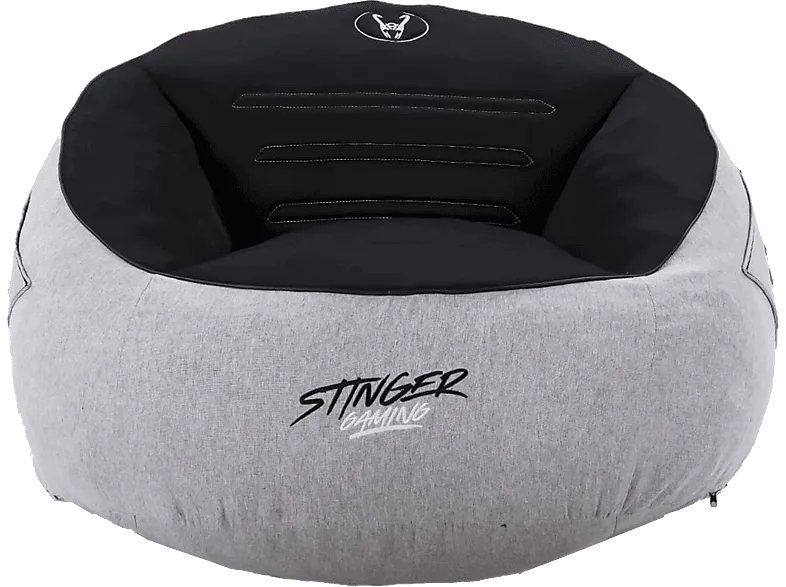 Puff gaming - Woxter Stinger, Tela hidrófuga, Doble costura seguridad, Cremallera Múltiples compartimentos, Gray & Black